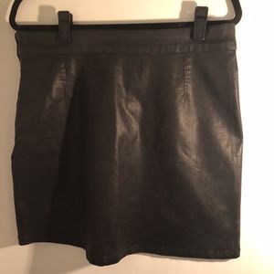 ASOS - Black Waxed Denim Skirt *NEVER WORN*